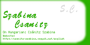 szabina csanitz business card